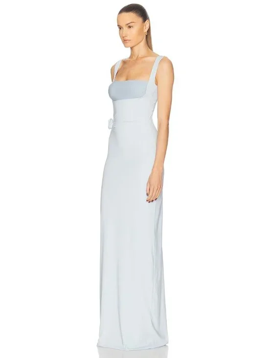 Maygel Coronel Hibisco Dress in Artic Light Blue - Picture 3 of 4
